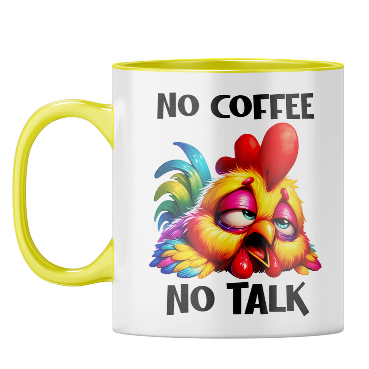 No Coffee No Talk Coffee Mug Yellow