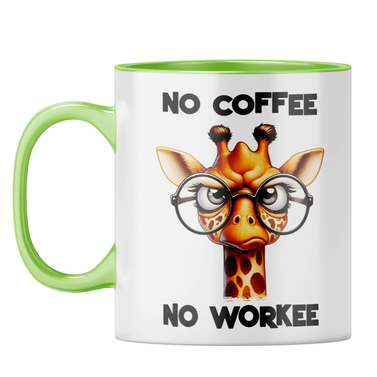 No Coffee No Workee Coffee Mug Light Green
