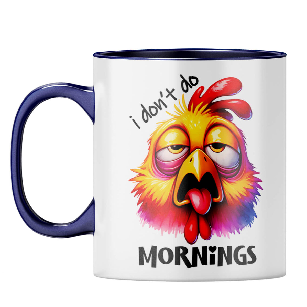 No Mornings Coffee Mug Dark Blue
