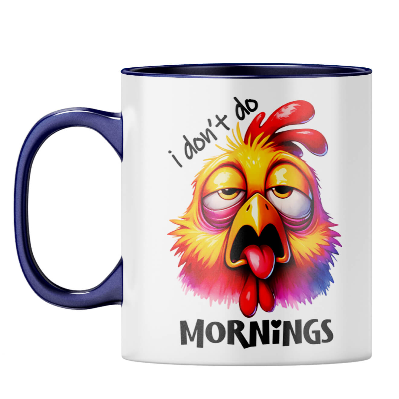 No Mornings Coffee Mug Dark Blue