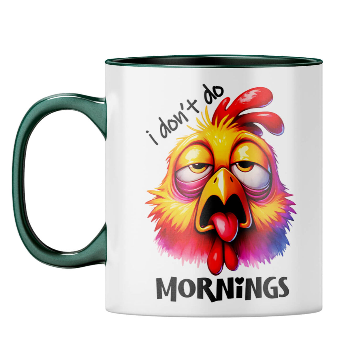 No Mornings Coffee Mug Dark Green