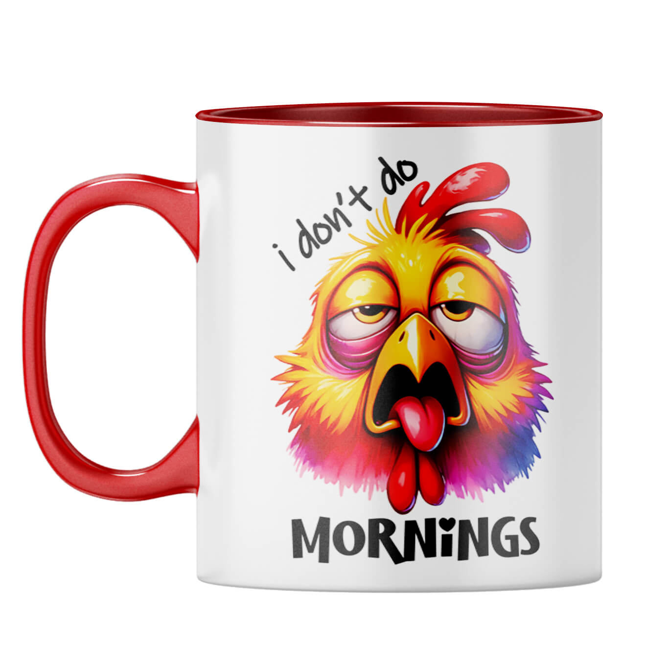 No Mornings Coffee Mug Red