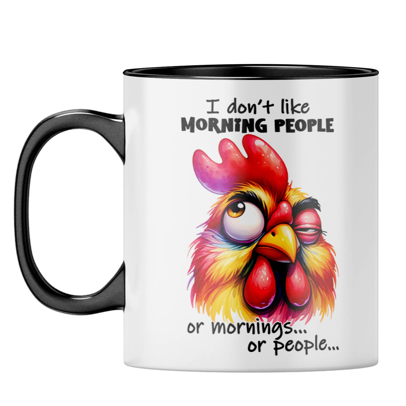 No Mornings No People Coffee Mug Black