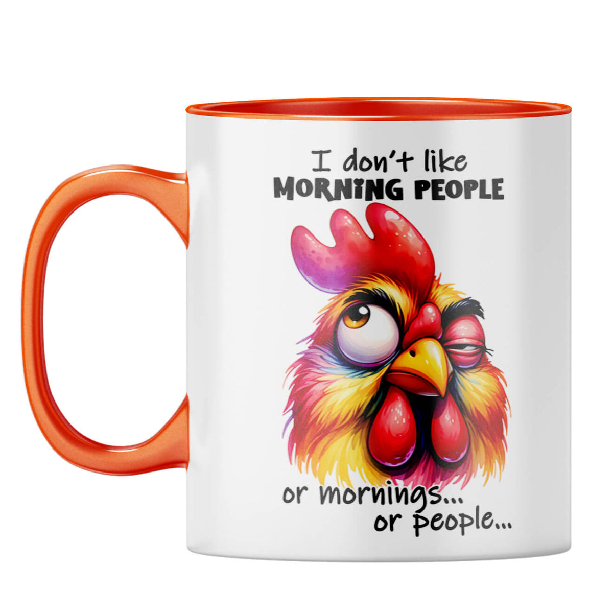 No Mornings No People Coffee Mug Orange