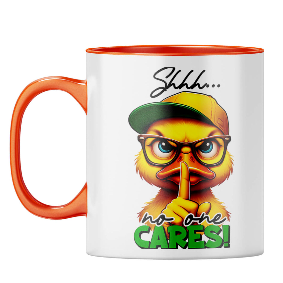 No One Cares Coffee Mug Orange