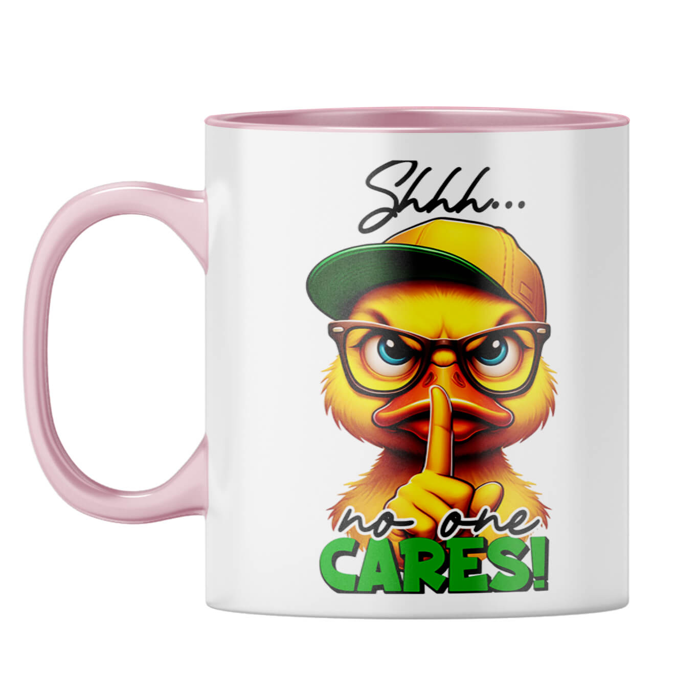 No One Cares Coffee Mug Pink