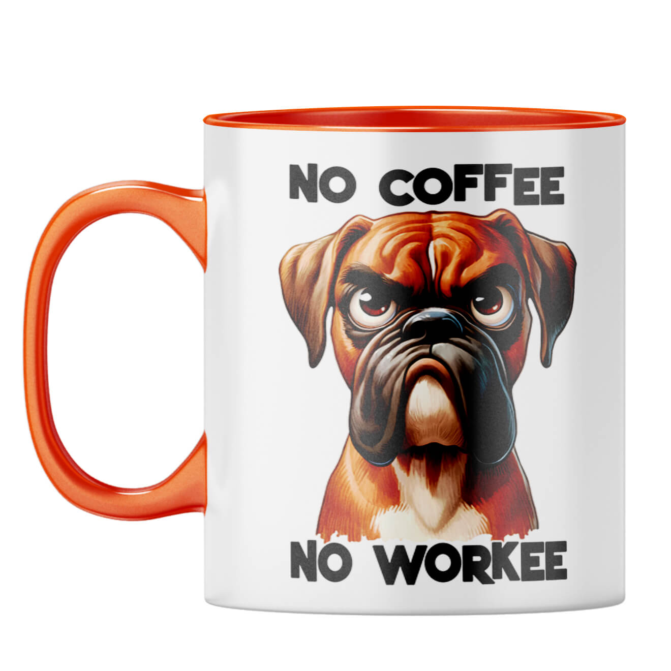 No Workee Coffee Mug Orange