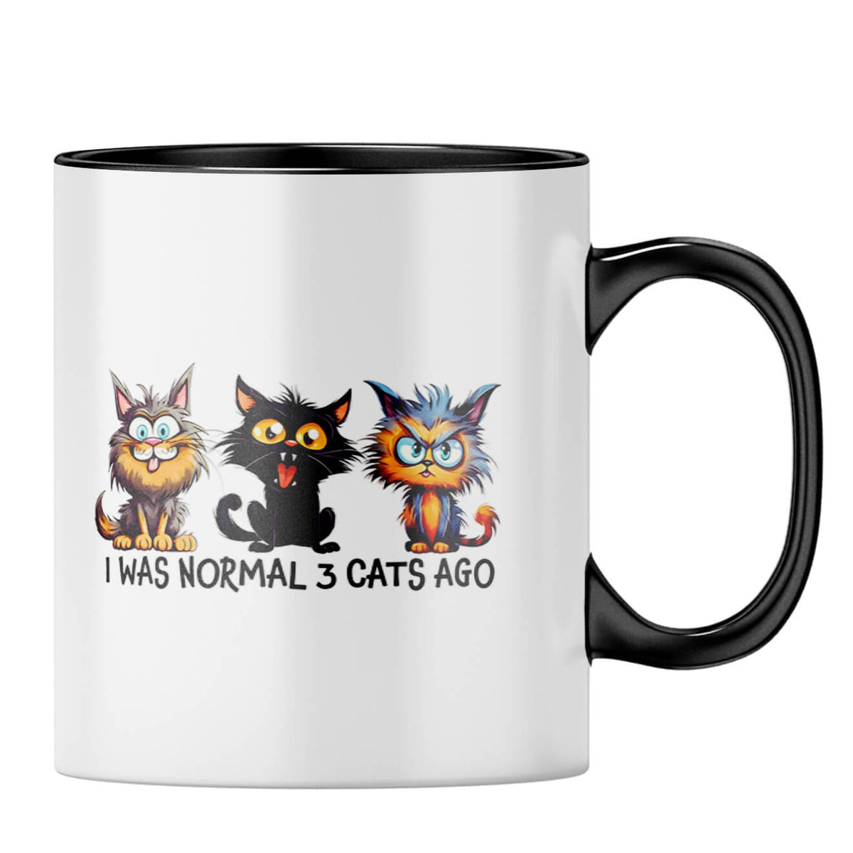 Normal 3 Cats Ago Coffee MugB-Black