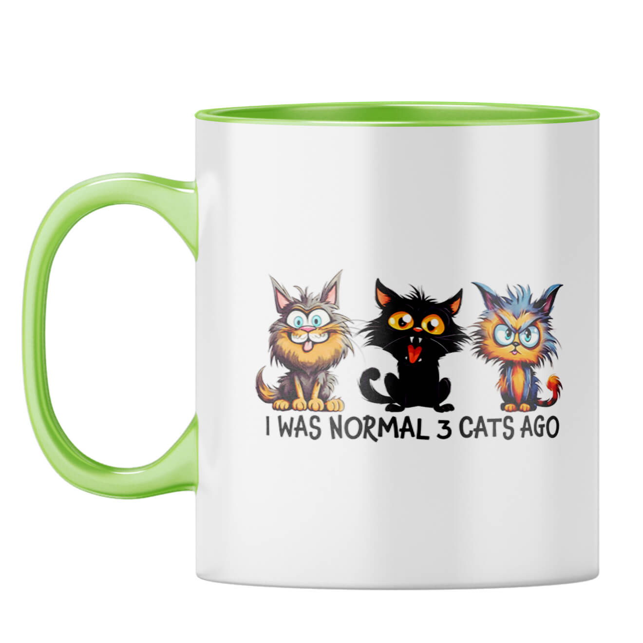 Normal 3 Cats Ago Coffee Mug Light Green