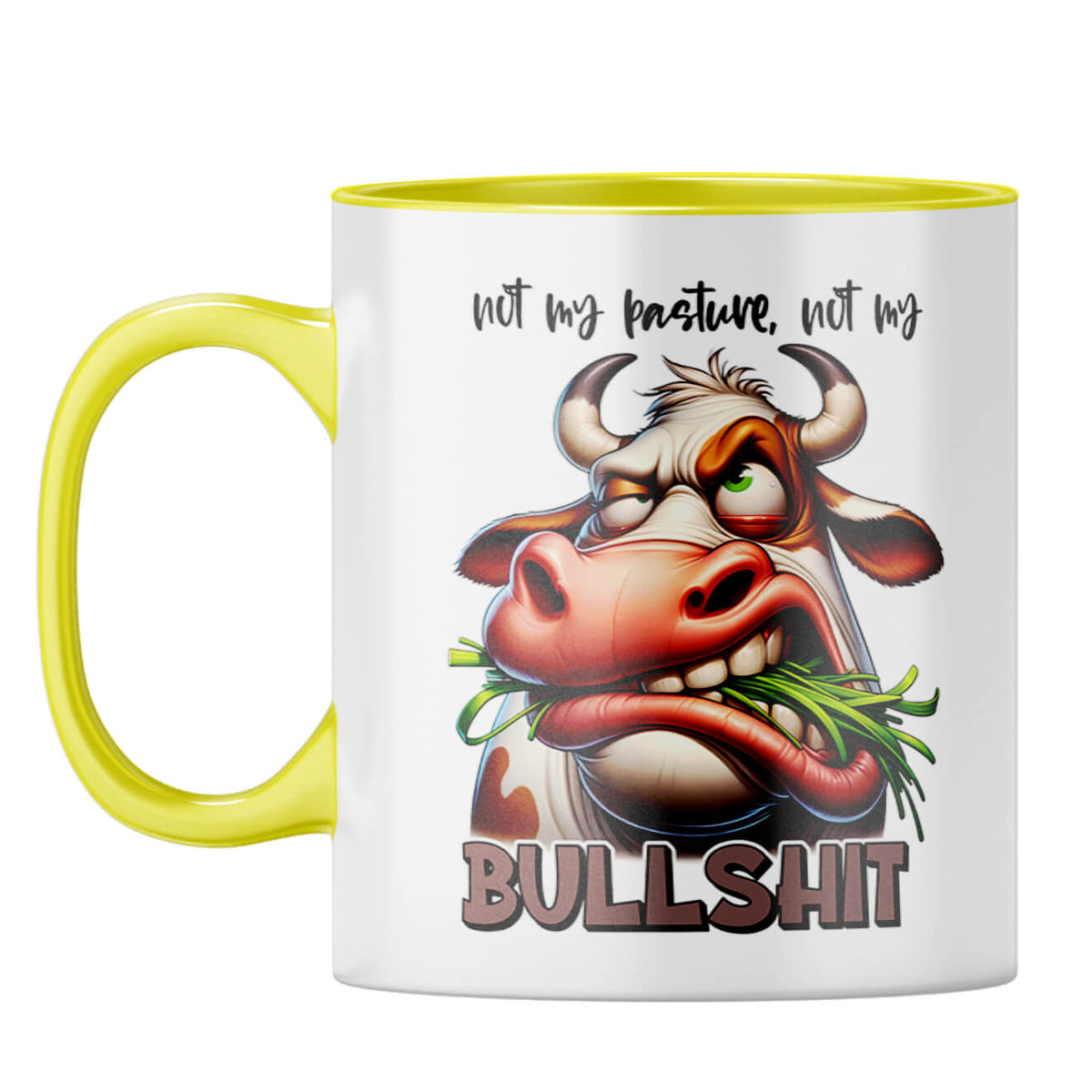Not My Bullshit Coffee Mug Yellow