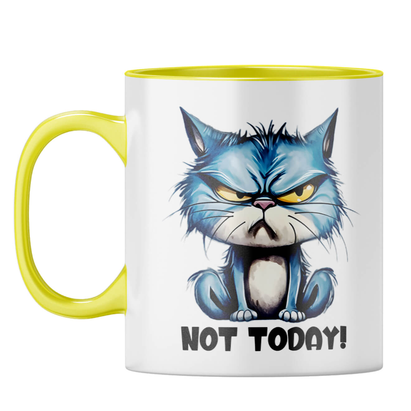 Not Today Coffee Mug Yellow
