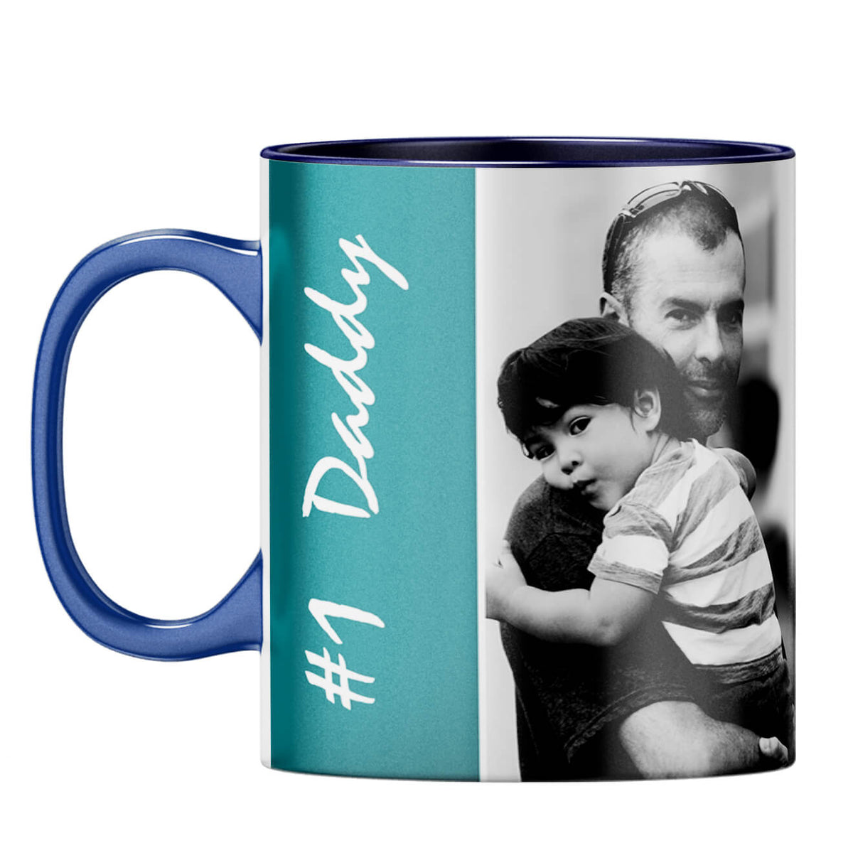 Number 1 Daddy Coffee Mug Dark Blue