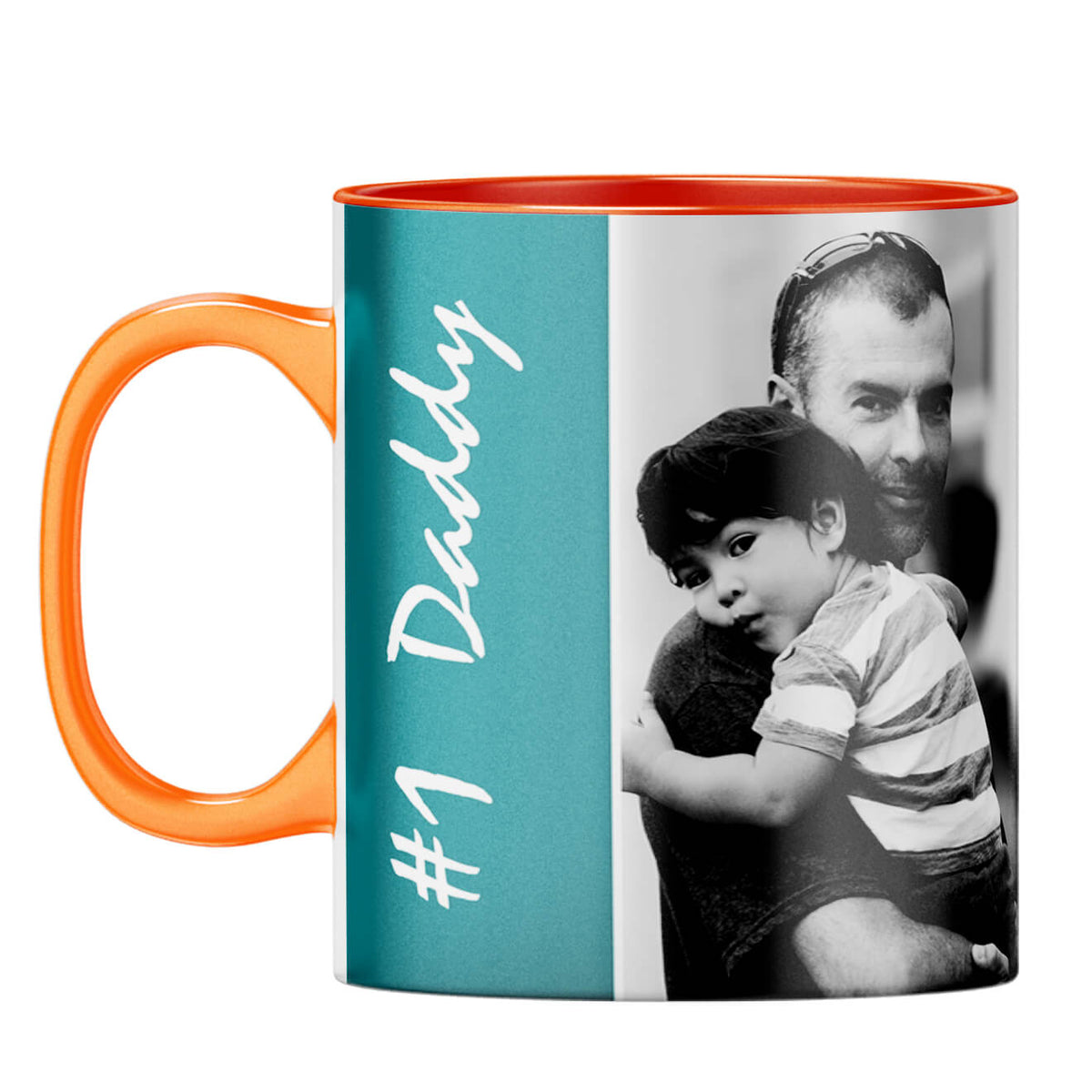 Number 1 Daddy Coffee Mug Orange