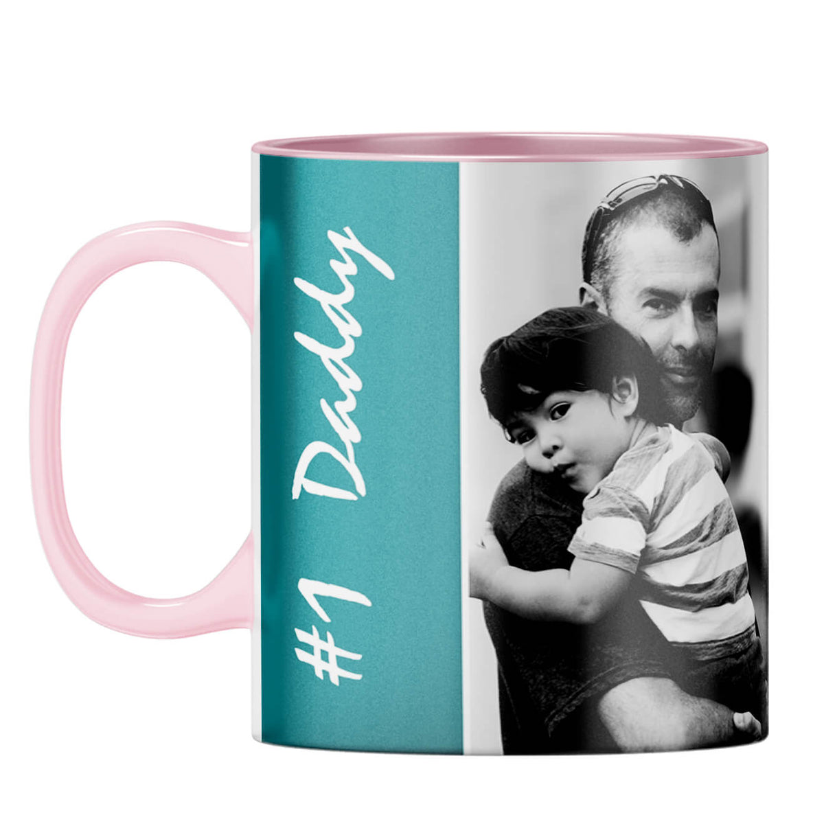 Number 1 Daddy Coffee Mug Pink