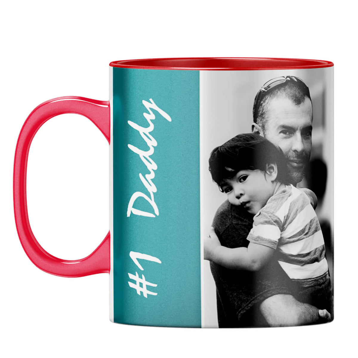 Number 1 Daddy Coffee Mug Red