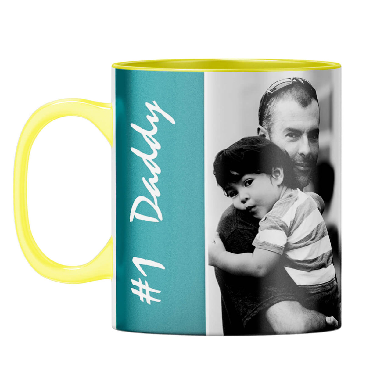 Number 1 Daddy Coffee Mug Yellow