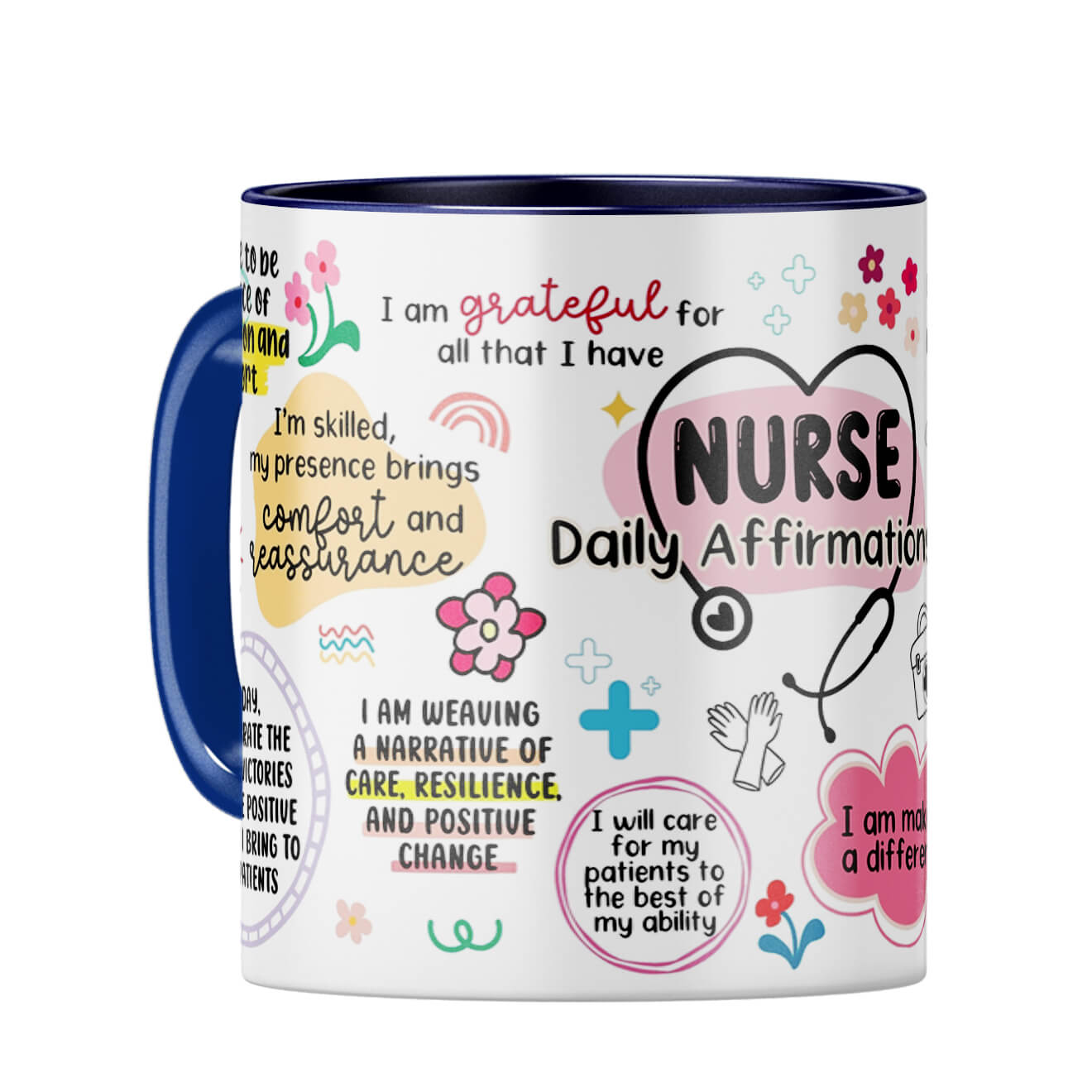 Nurse Daily Affirmations Coffee Mug Dark Blue