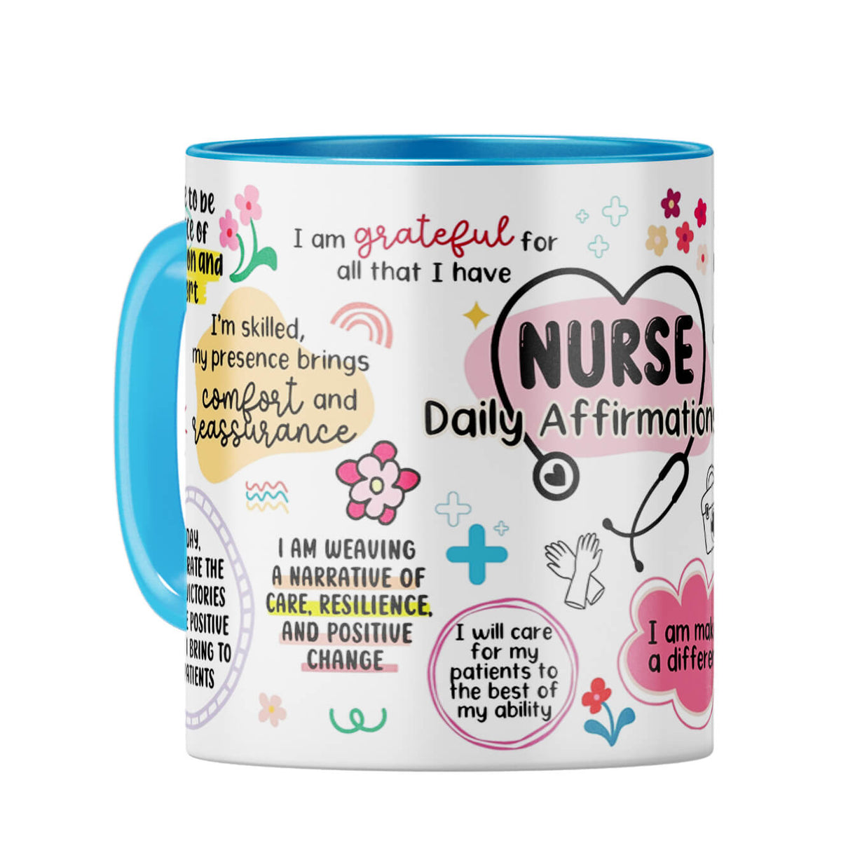 Nurse Daily Affirmations Coffee Mug Light Blue
