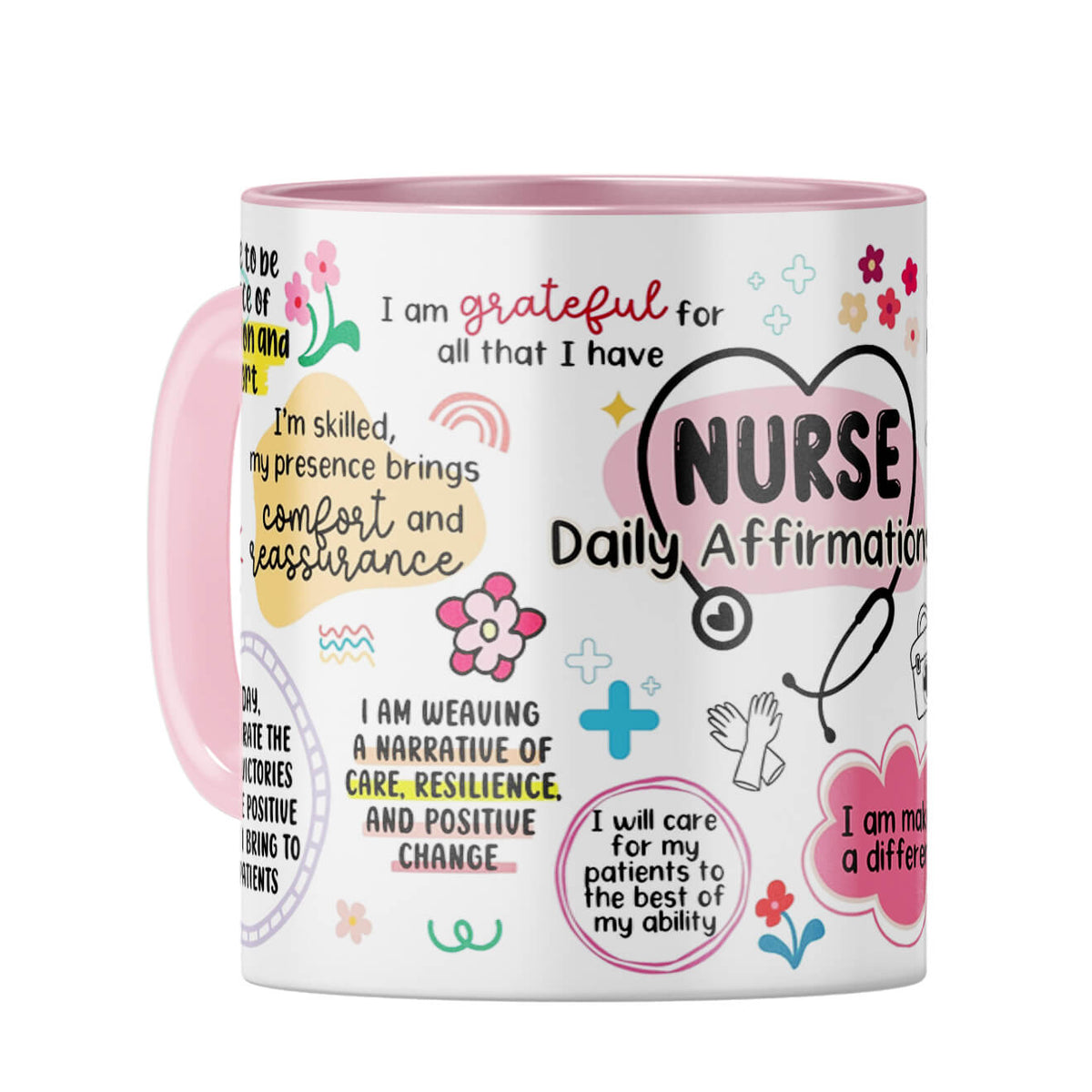 Nurse Daily Affirmations Coffee Mug Pink