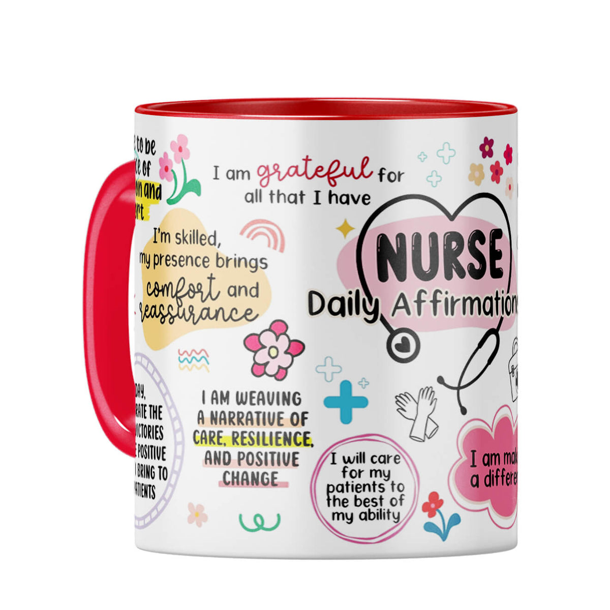 Nurse Daily Affirmations Coffee Mug Red