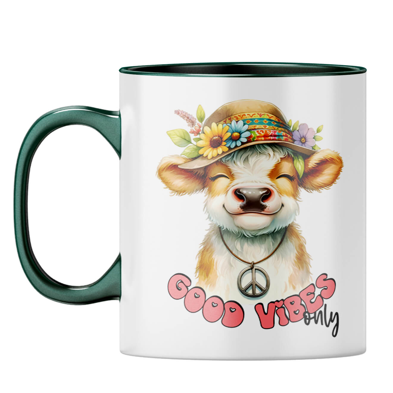 Only Good Vibes Coffee Mug Dark Green