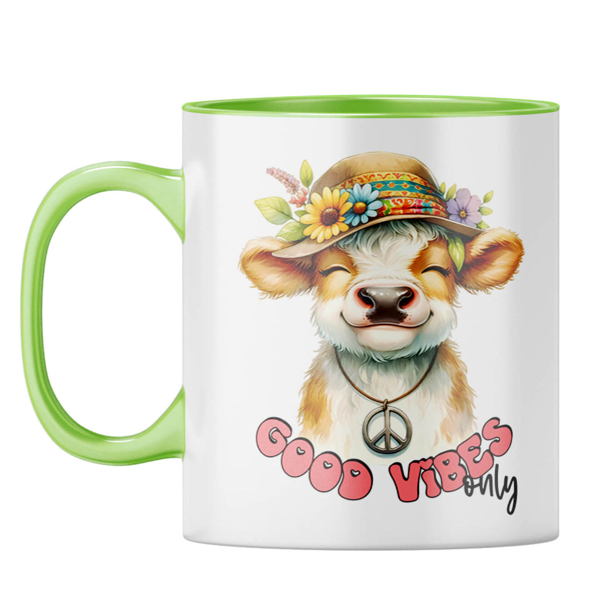 Only Good Vibes Coffee Mug Light Green
