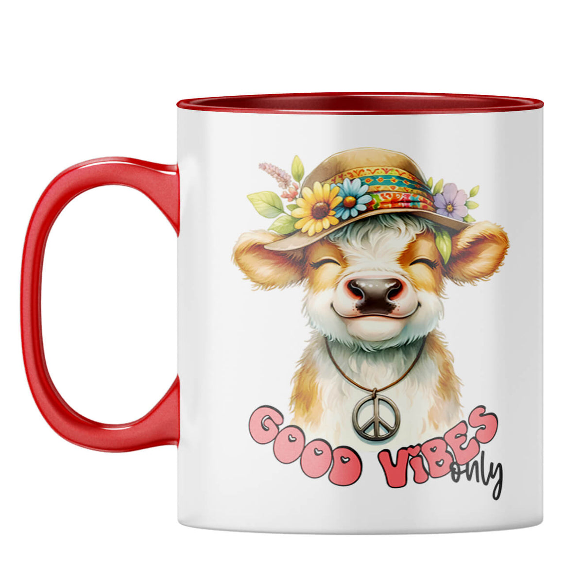 Only Good Vibes Coffee Mug Red
