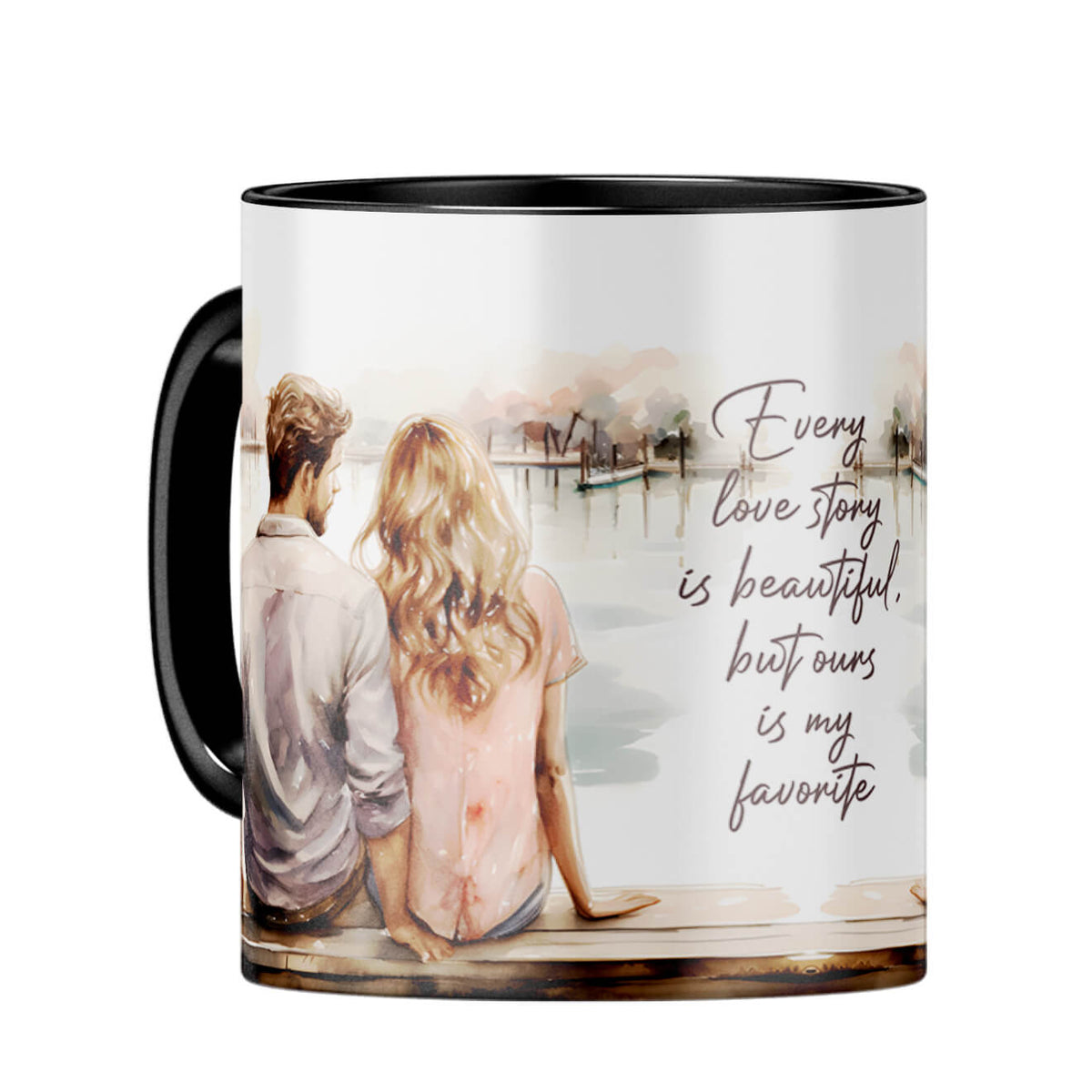Our Love Story is My Favorite Coffee Mug Black