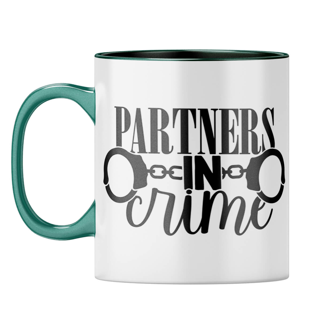 Partners In Crime Coffee Mug Dark Green