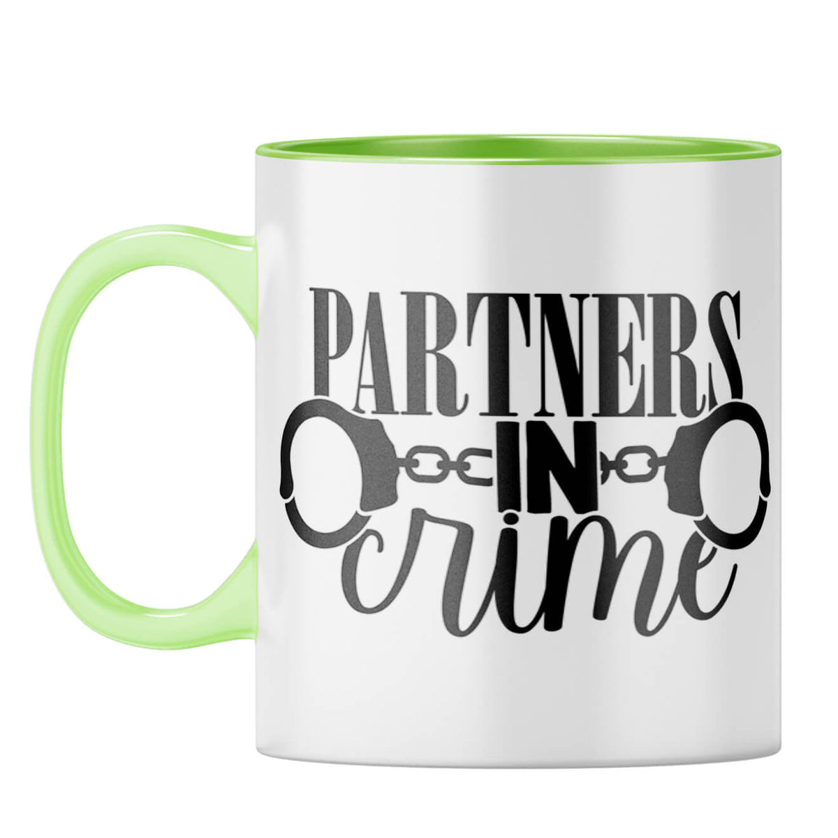 Partners In Crime Coffee Mug Light Green