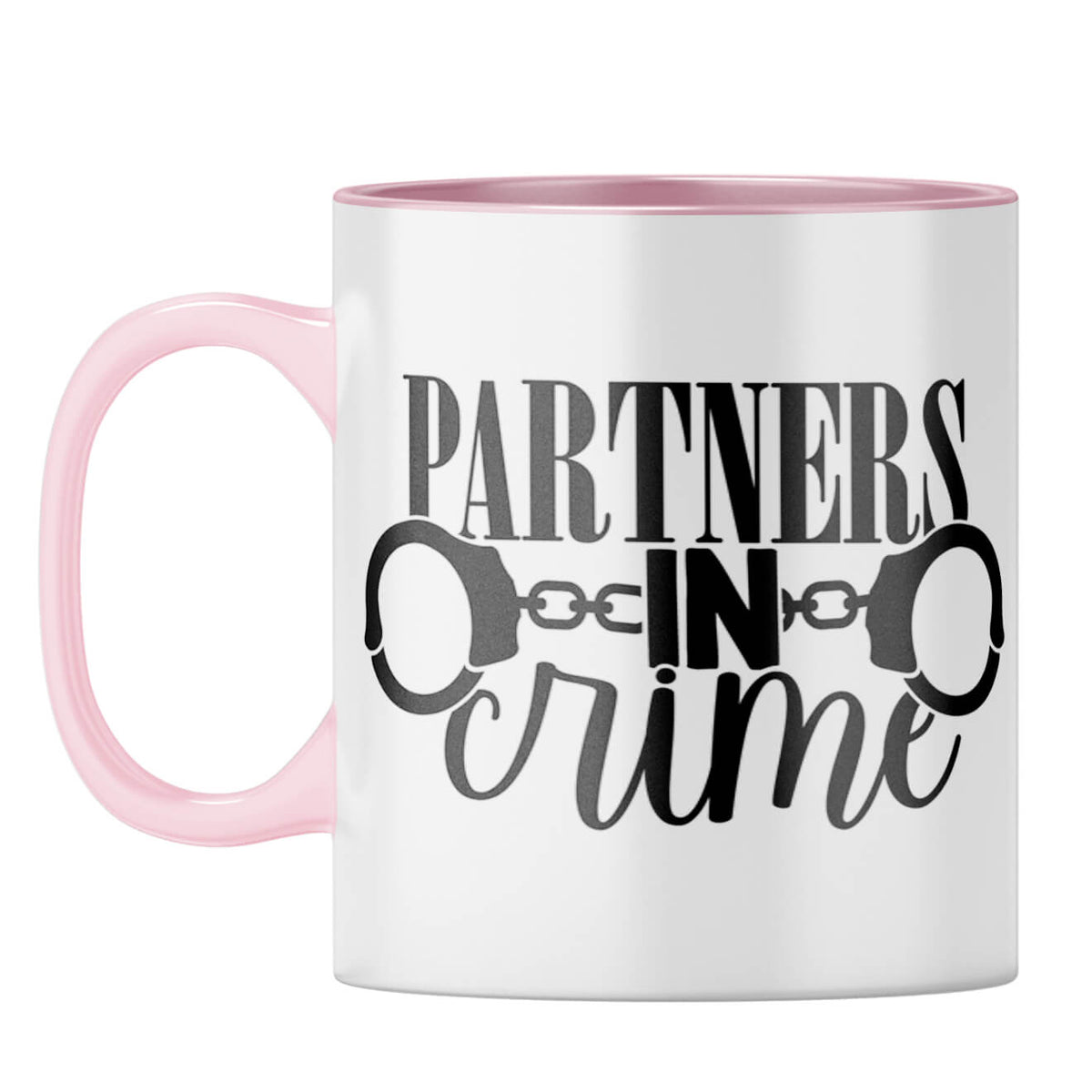 Partners In Crime Coffee Mug Pink
