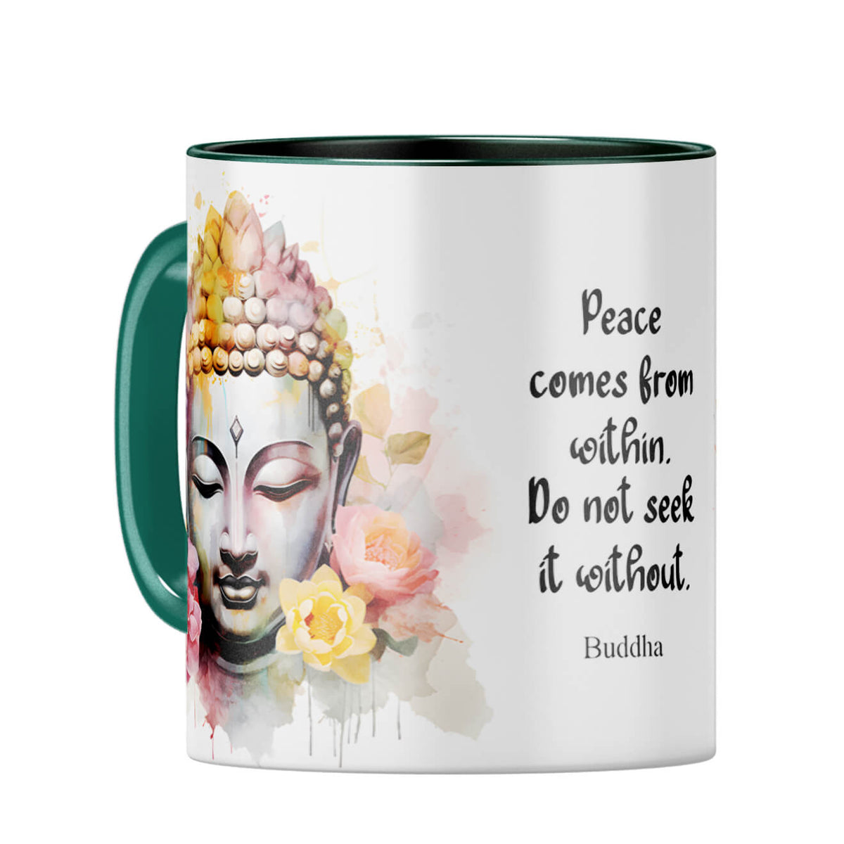 Peace from Within Coffee Mug Dark Green