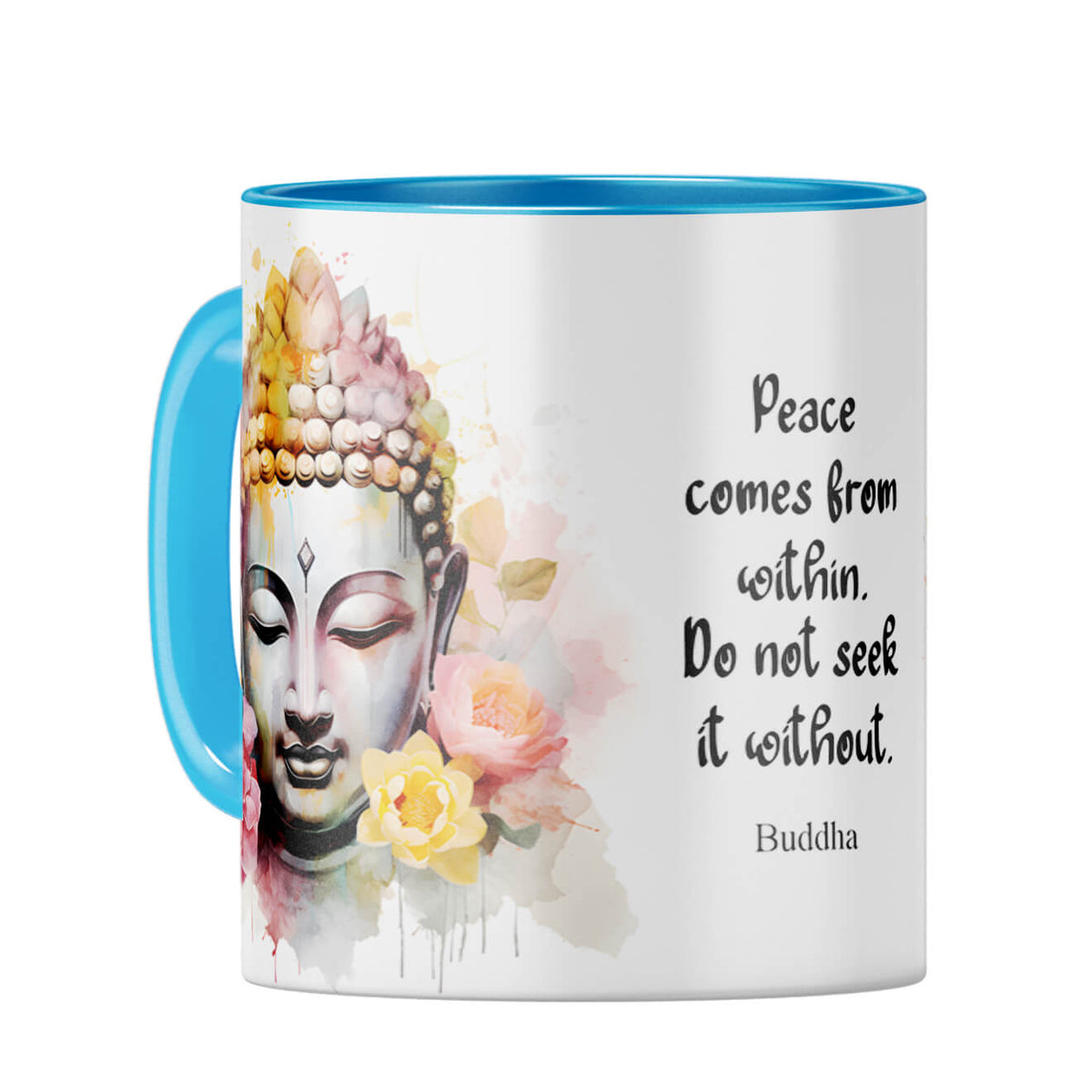 Peace from Within Coffee Mug Light Blue