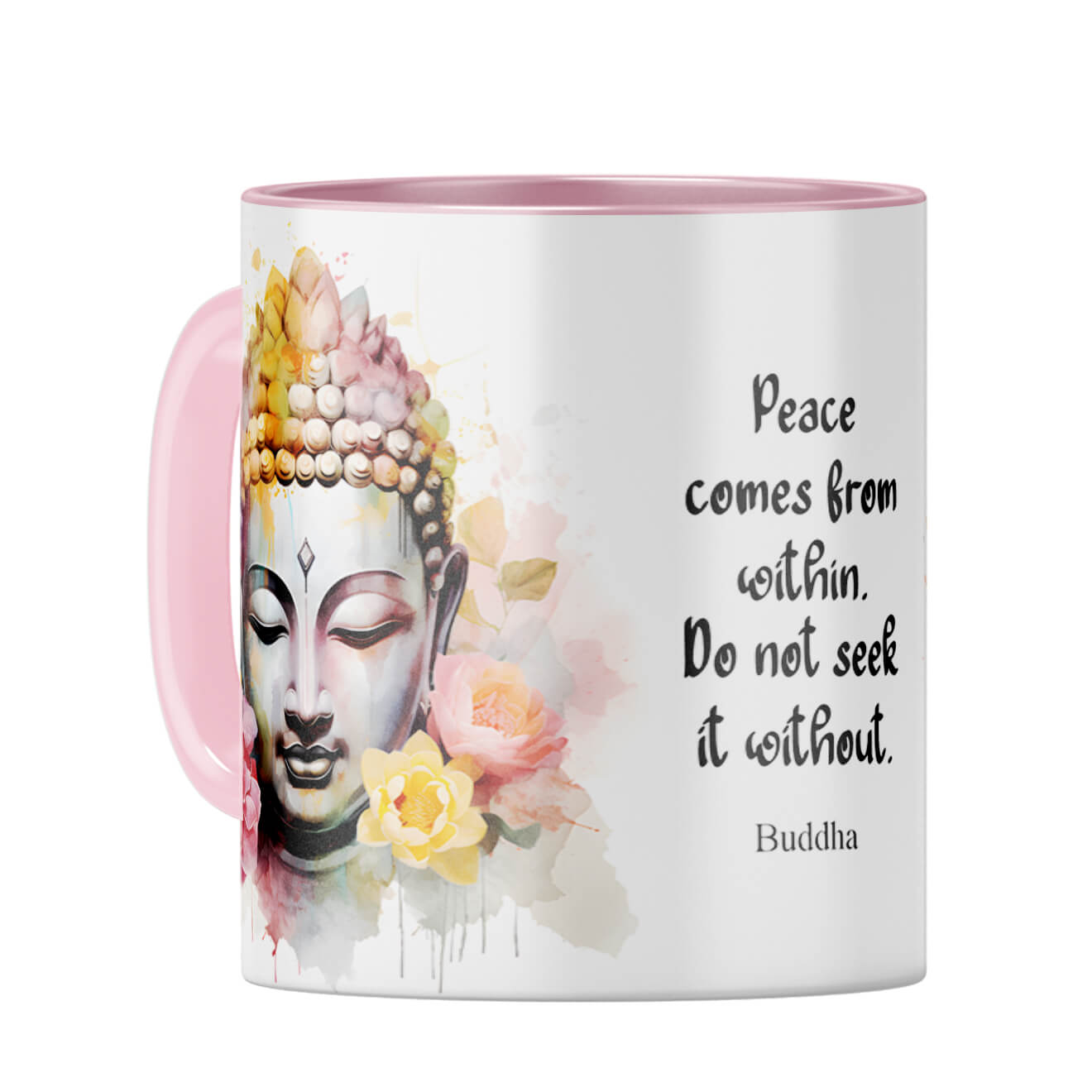 Peace from Within Coffee Mug Pink