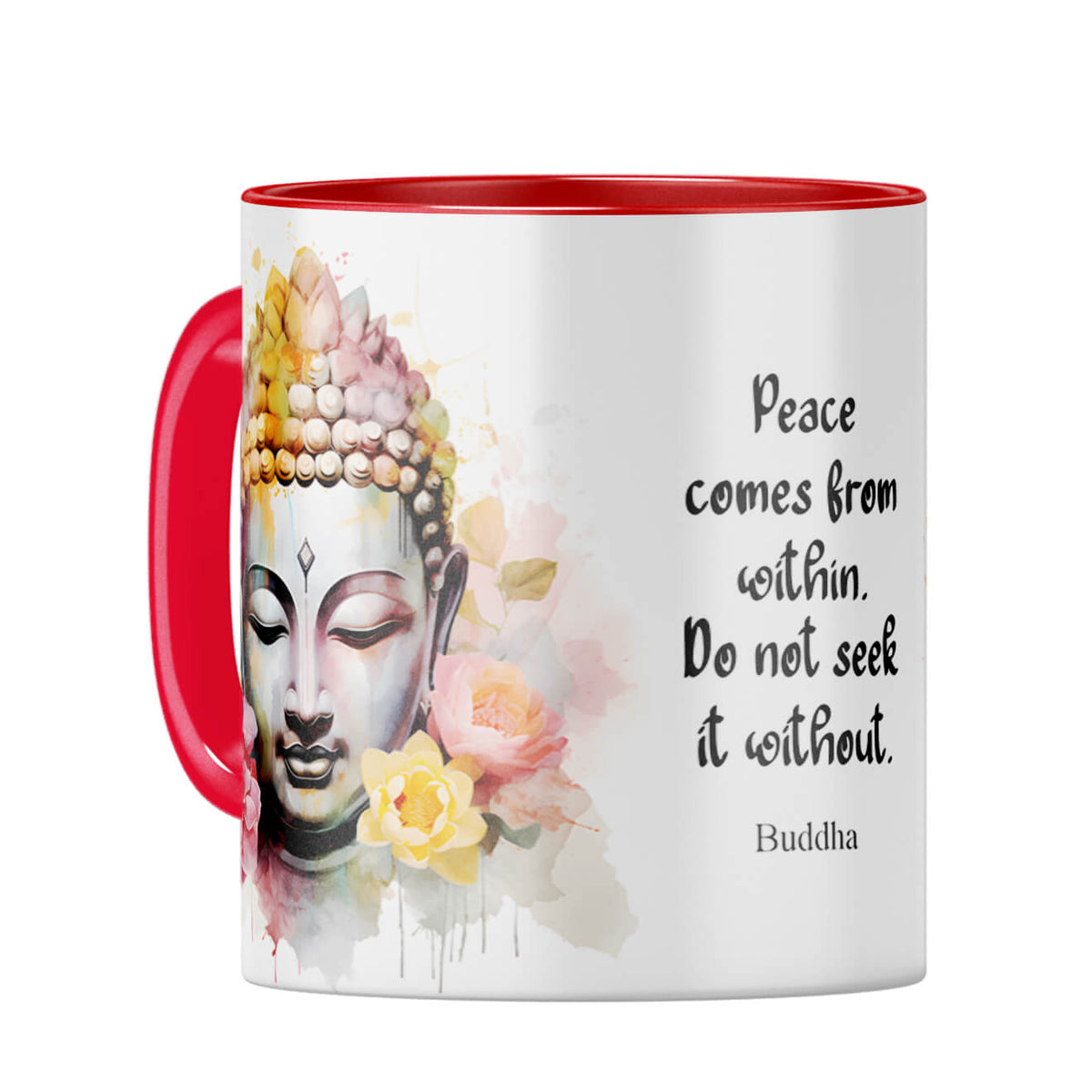 Peace from Within Coffee Mug Red
