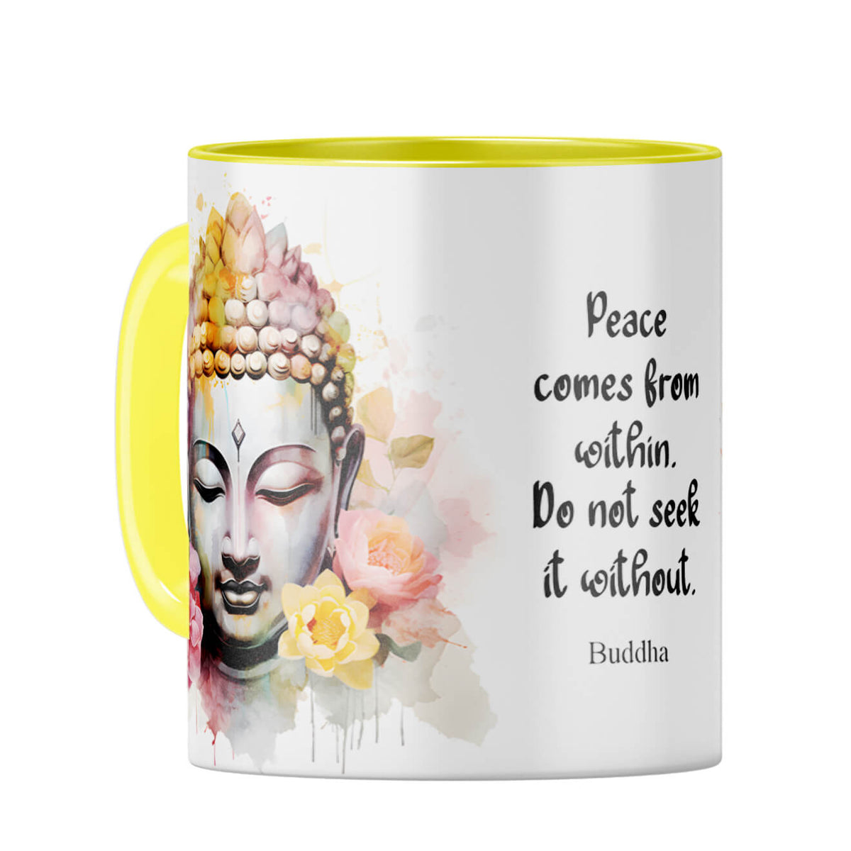 Peace from Within Coffee Mug Yellow