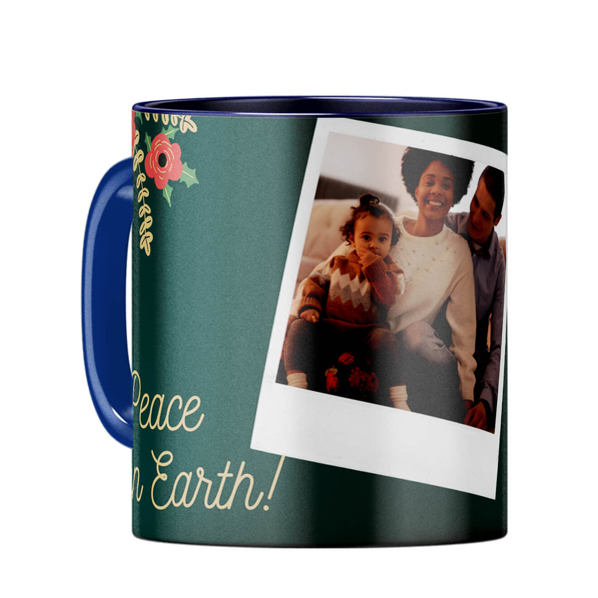 Peace on Earth Coffee Mug Dark Blue