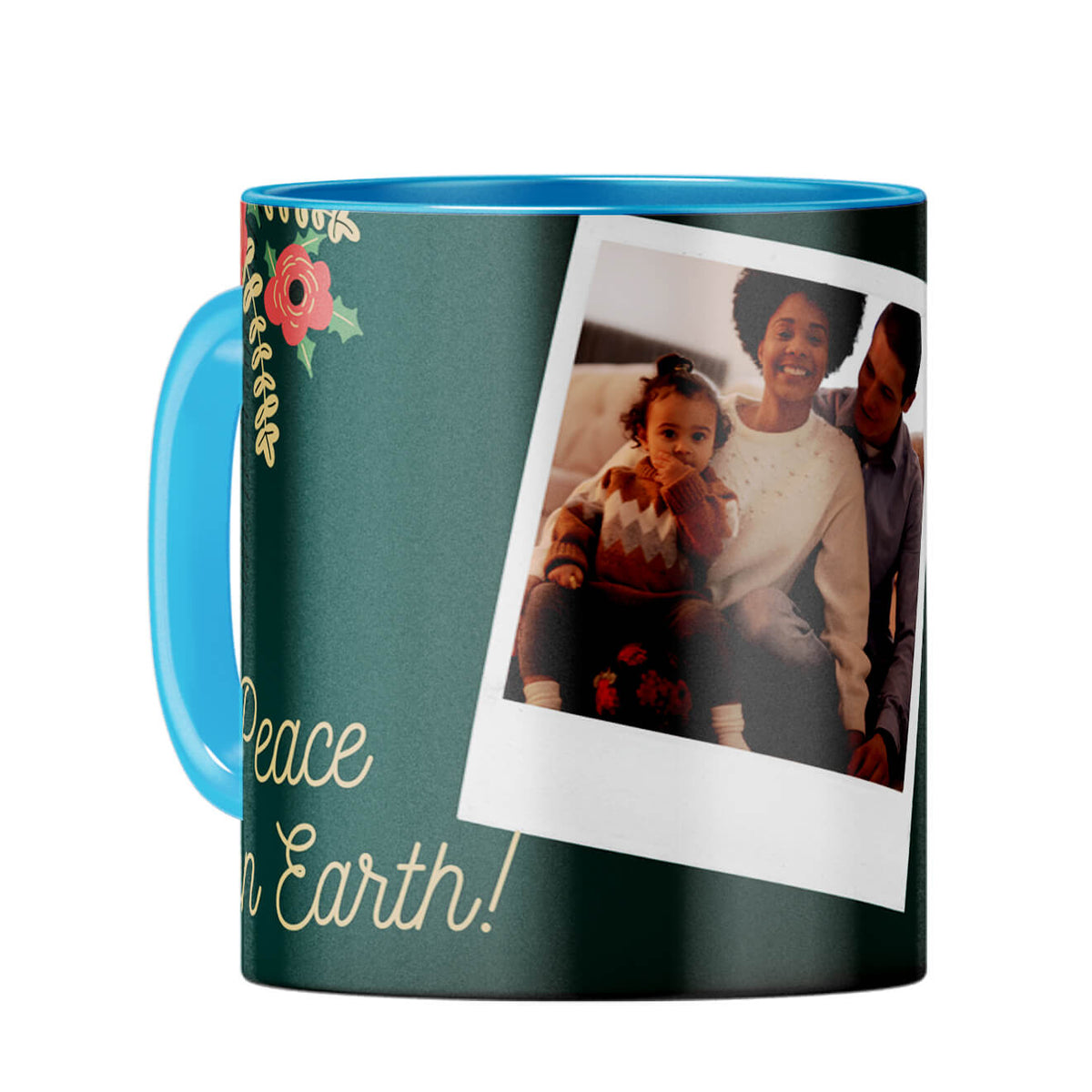 Peace on Earth Coffee Mug Light Blue