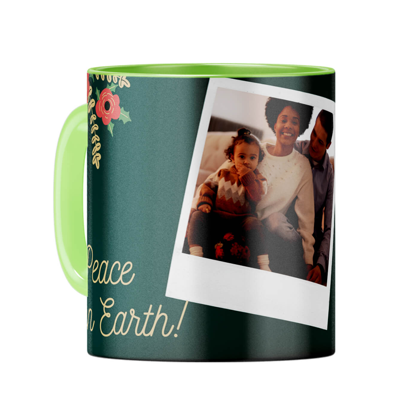 Peace on Earth Coffee Mug Light Green