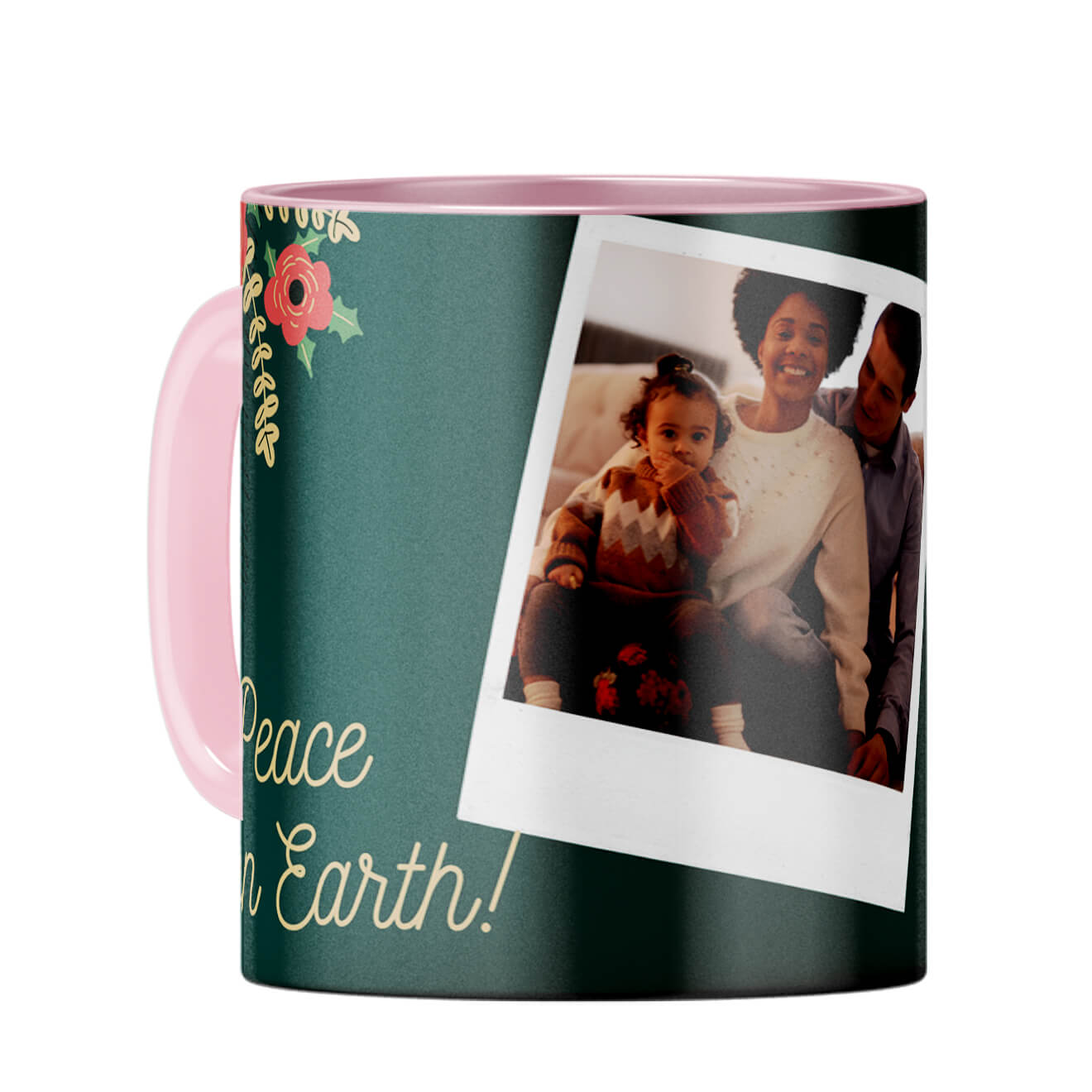 Peace on Earth Coffee Mug Pink