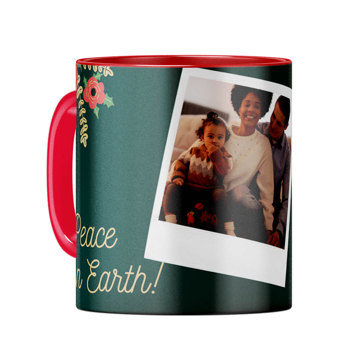 Peace on Earth Coffee Mug Red