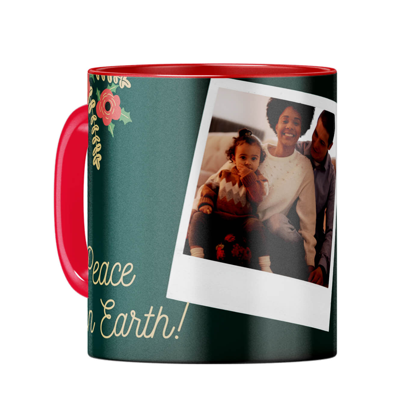 Peace on Earth Coffee Mug Red