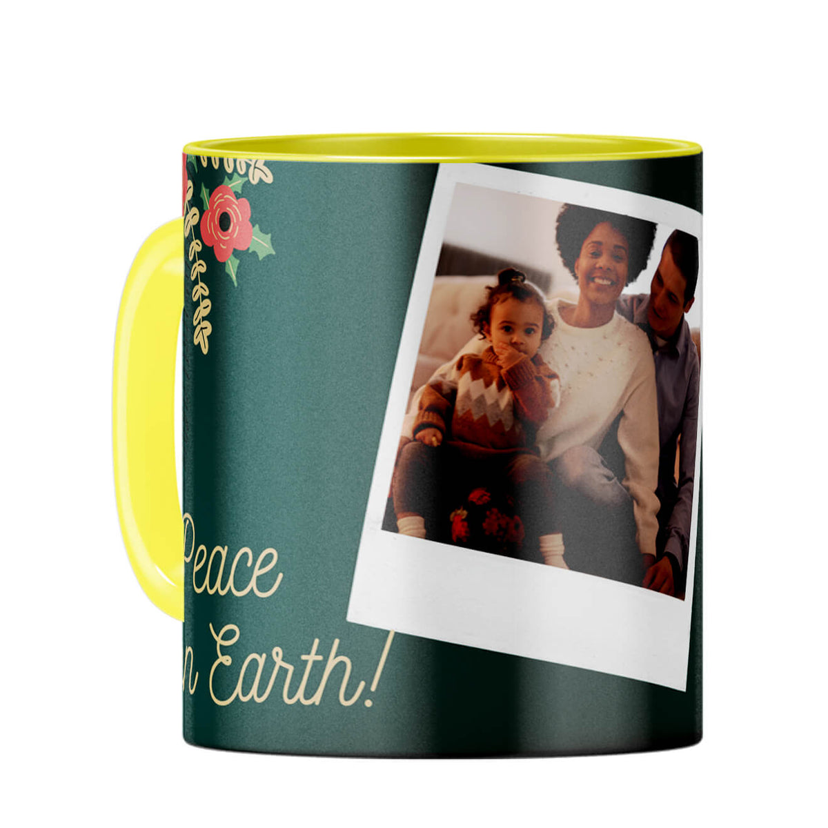 Peace on Earth Coffee Mug Yellow