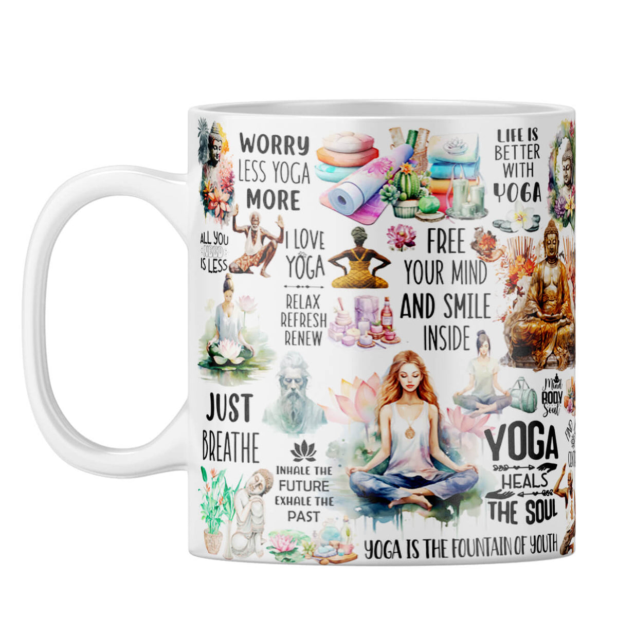 Perfect Yoga Lovers Gift Coffee Mug White