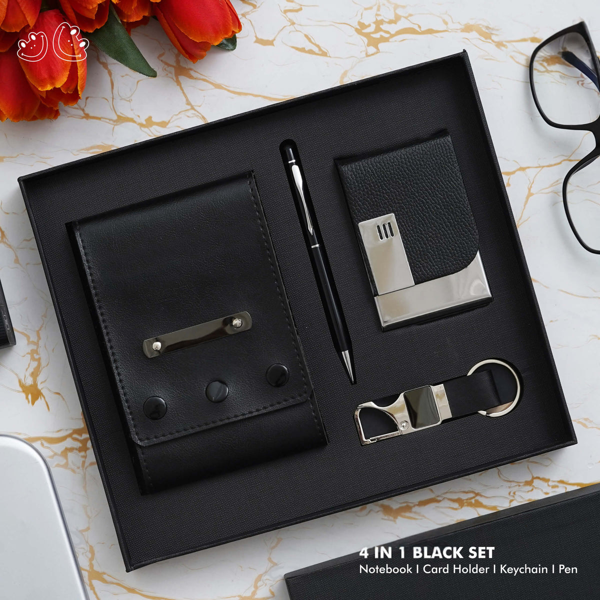 Personalized Office Essentials Gift Set - Vegan Leather