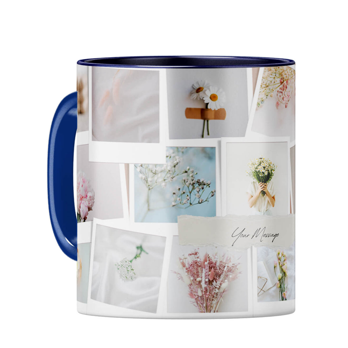 Photos Collage Coffee Mug Dark Blue