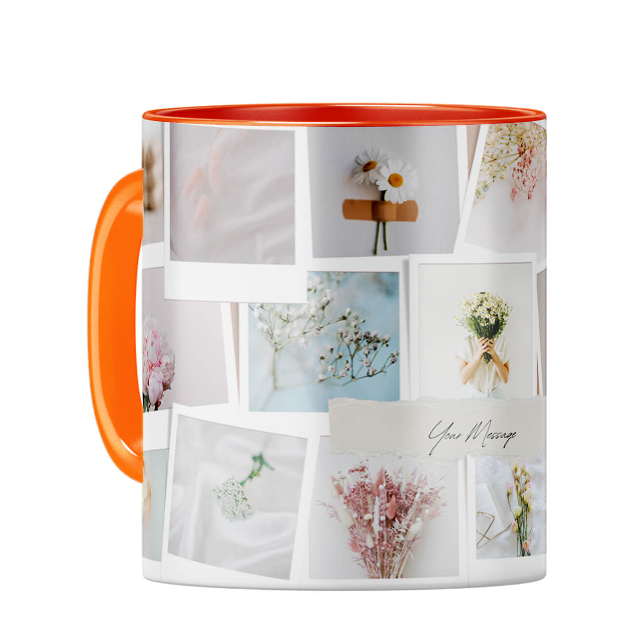 Photos Collage Coffee Mug Orange