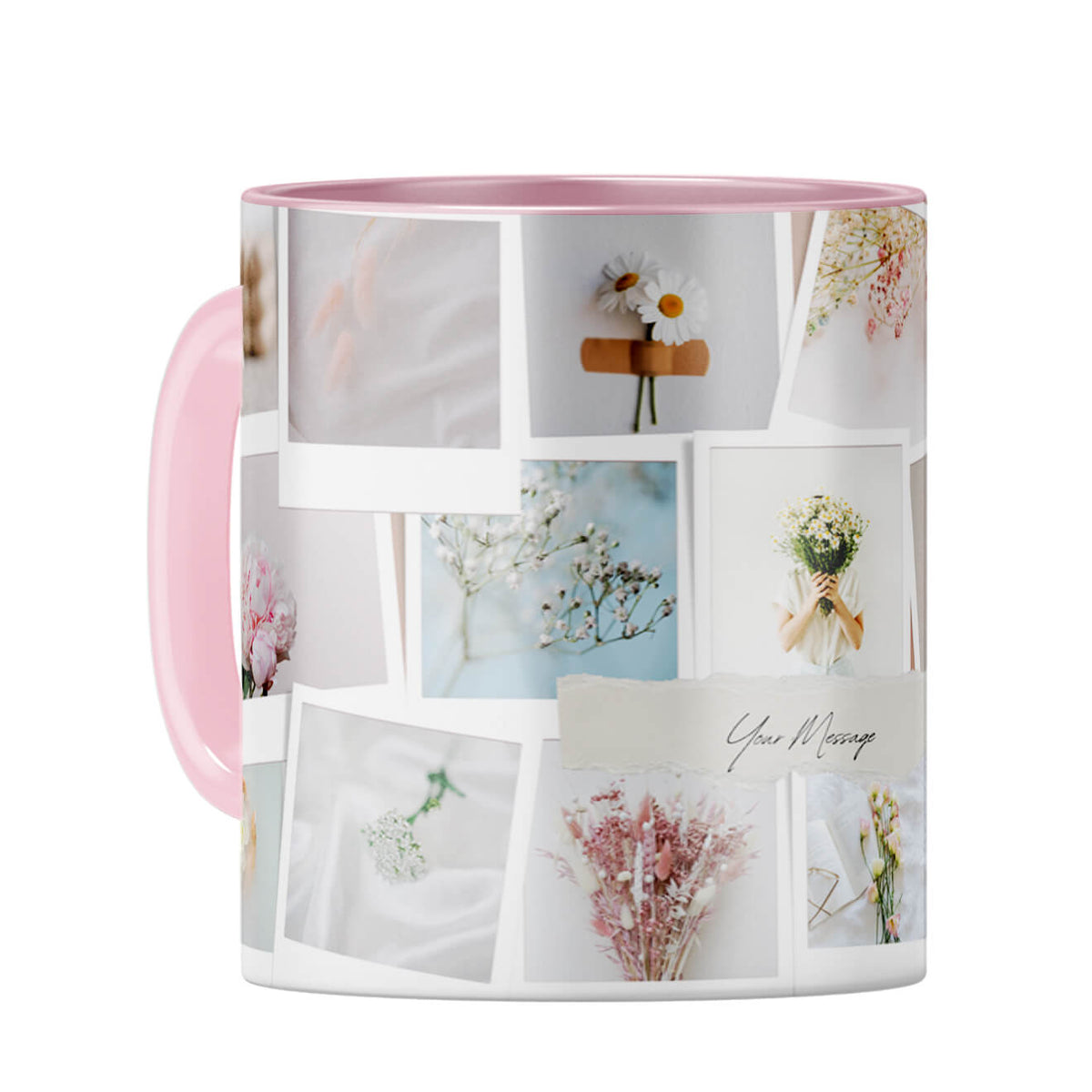 Photos Collage Coffee Mug Pink