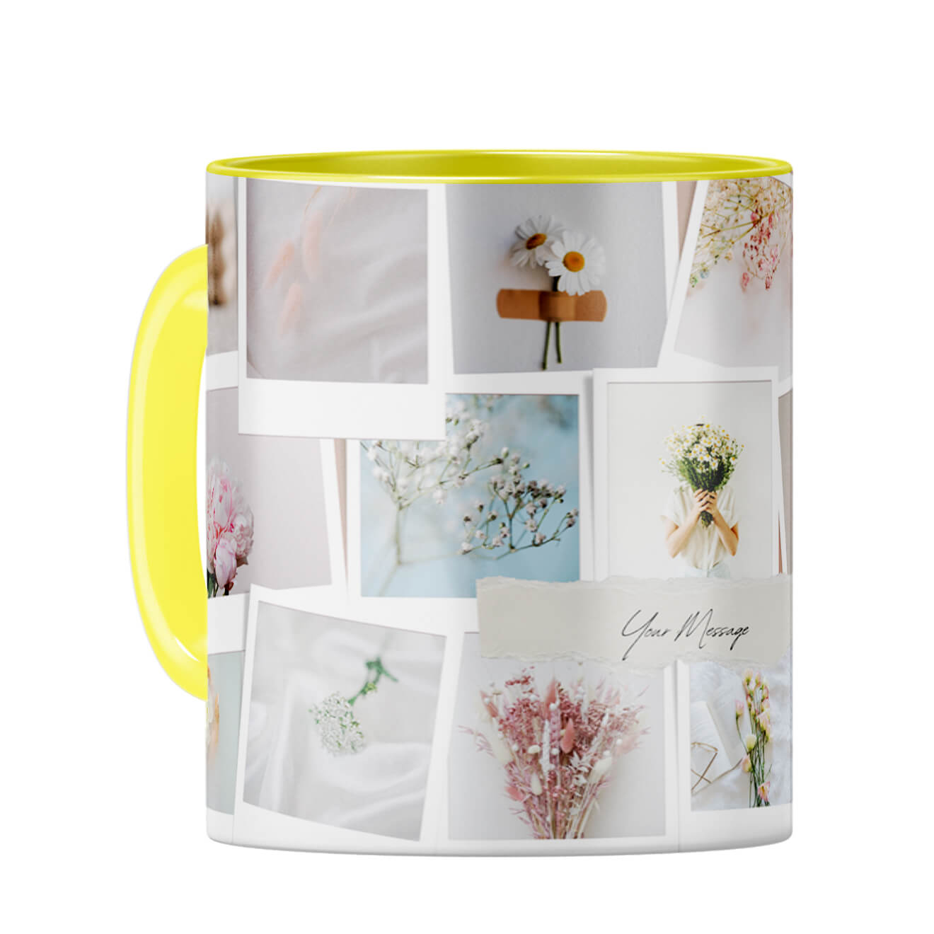 Photos Collage Coffee Mug Yellow