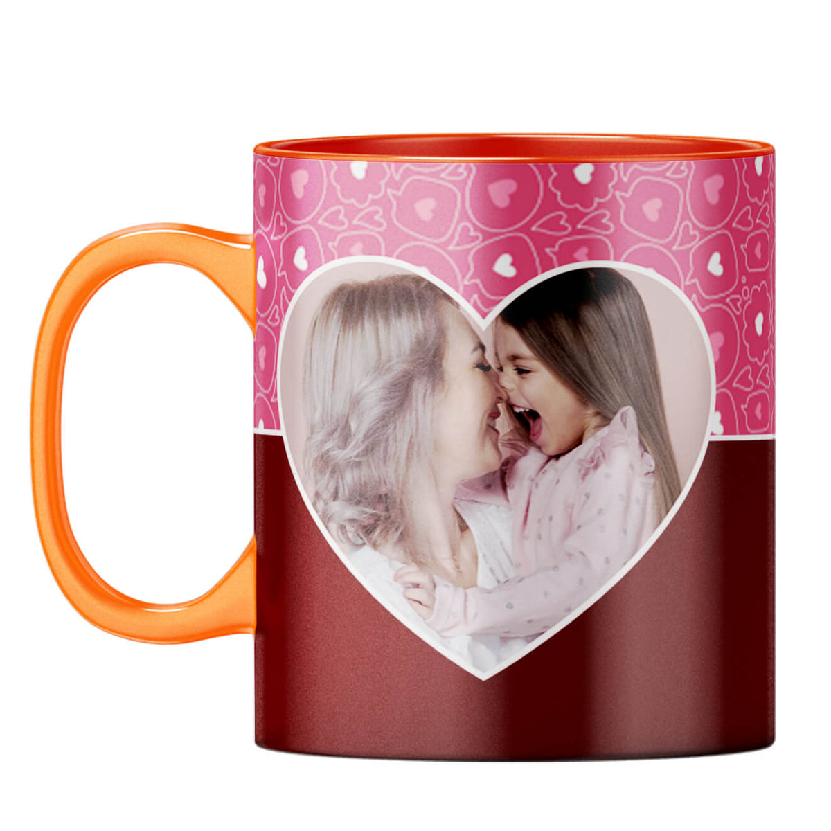 Pink Hearts Photo Coffee Mug